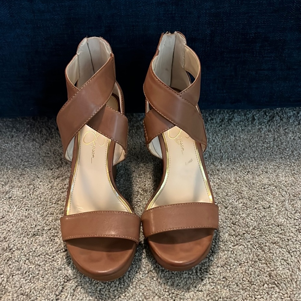 Brown Jessica Simpson wedge